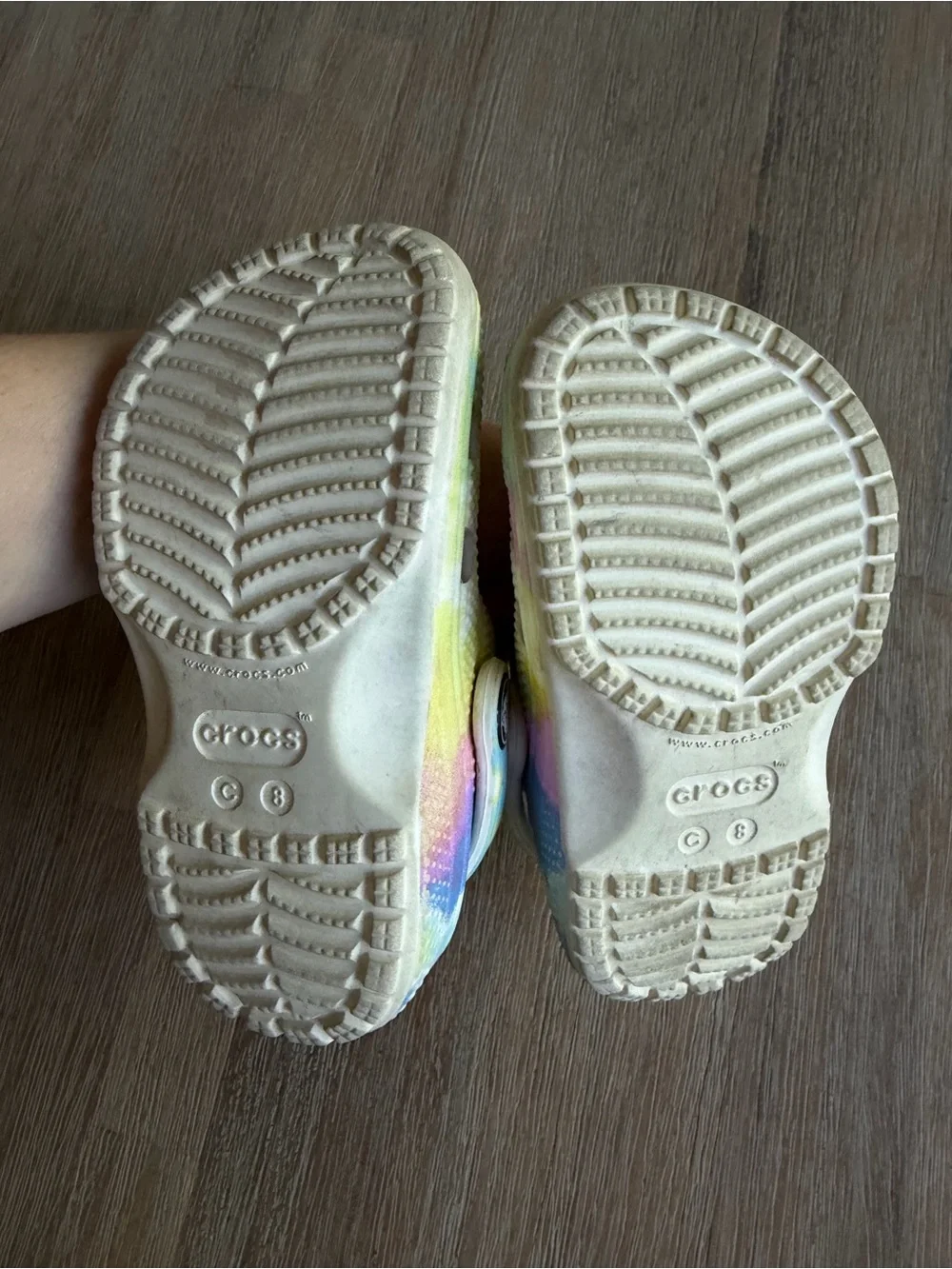 Crocs Kids Classic Tie-Dye Clog - Yellow Pink Blue | C8